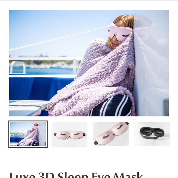 Set of 3 !!! Luxury 3D eye mask for travel with Lash Graphics - Picture 4 of 5